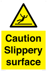 Caution Slippery surface